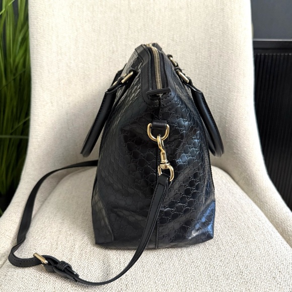 Authentic Gucci 2way tote bag black Guccissima leather - Picture 9 of 16